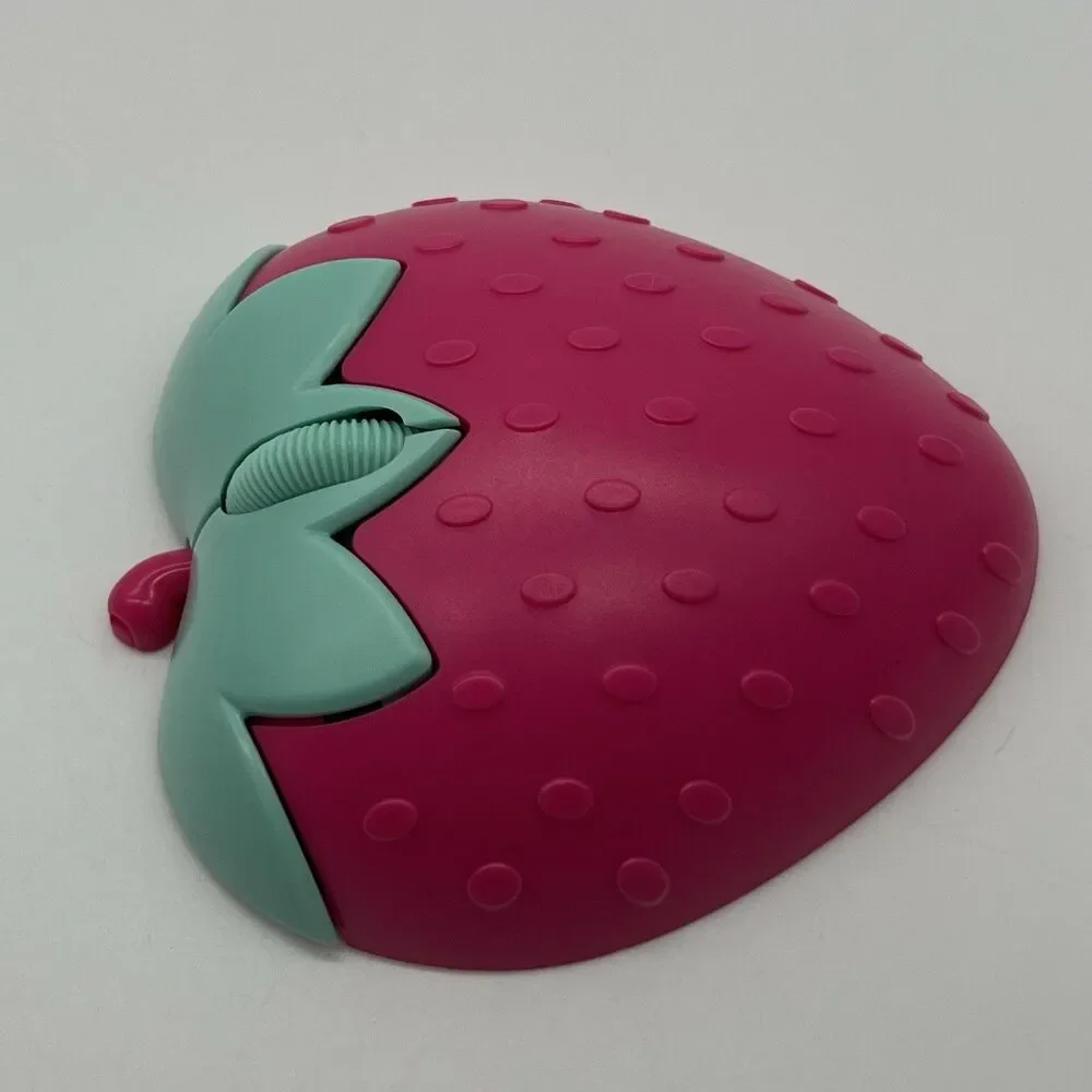 Vivitar Strawberry Wireless Optical Mouse – Pink & Green USB Receiver Included